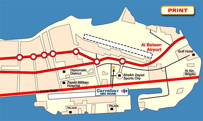 Abu+dhabi+to+dubai+airport+map