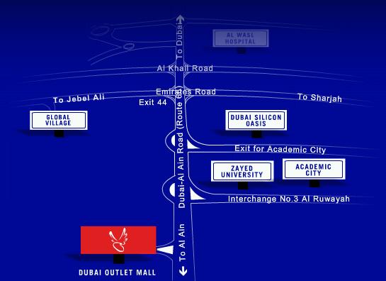 Road Map Of Dubai. See DOM location map.